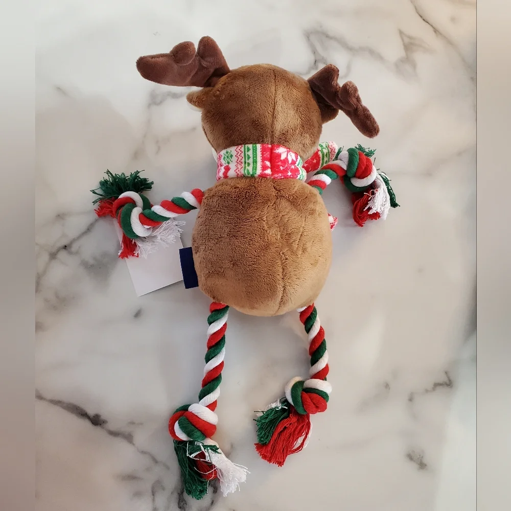 Plaid Dog Jacket, Reindeer & Duck Dog Toys bundle
